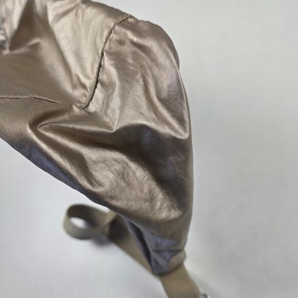 Kipling Crossbody Shoulder Bag Womens Beige Gold Metallic Nylon Adjustable Purse - Picture 10 of 11